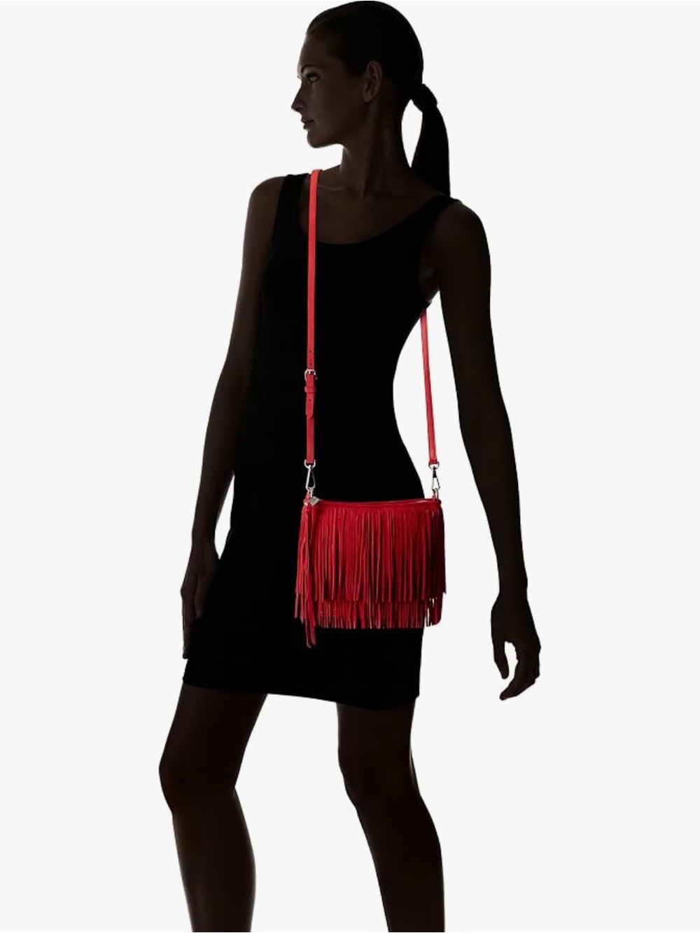 NWOT REBECCA MINKOFF Finn Suede Fringe Burgundy Western Boho Crossbody Bag - Picture 13 of 14